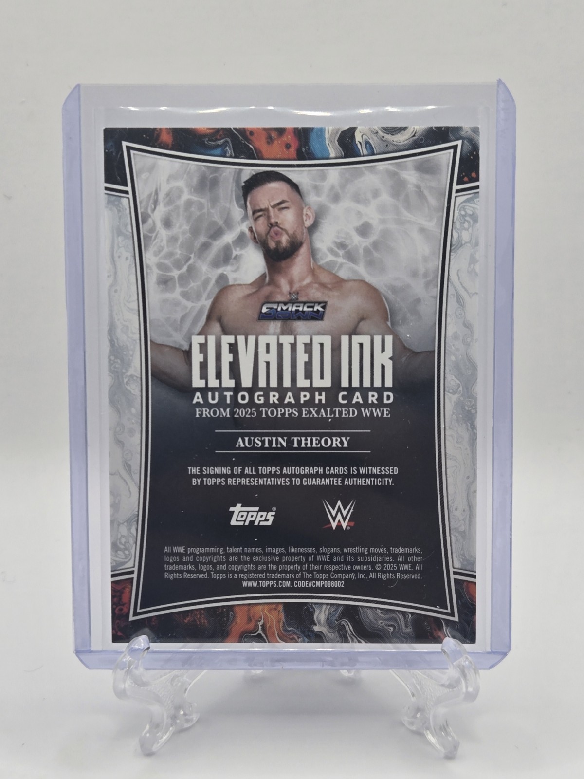 2025 Topps Exalted WWE – Elevated Ink Austin Theory #ELI-ATY (AU)