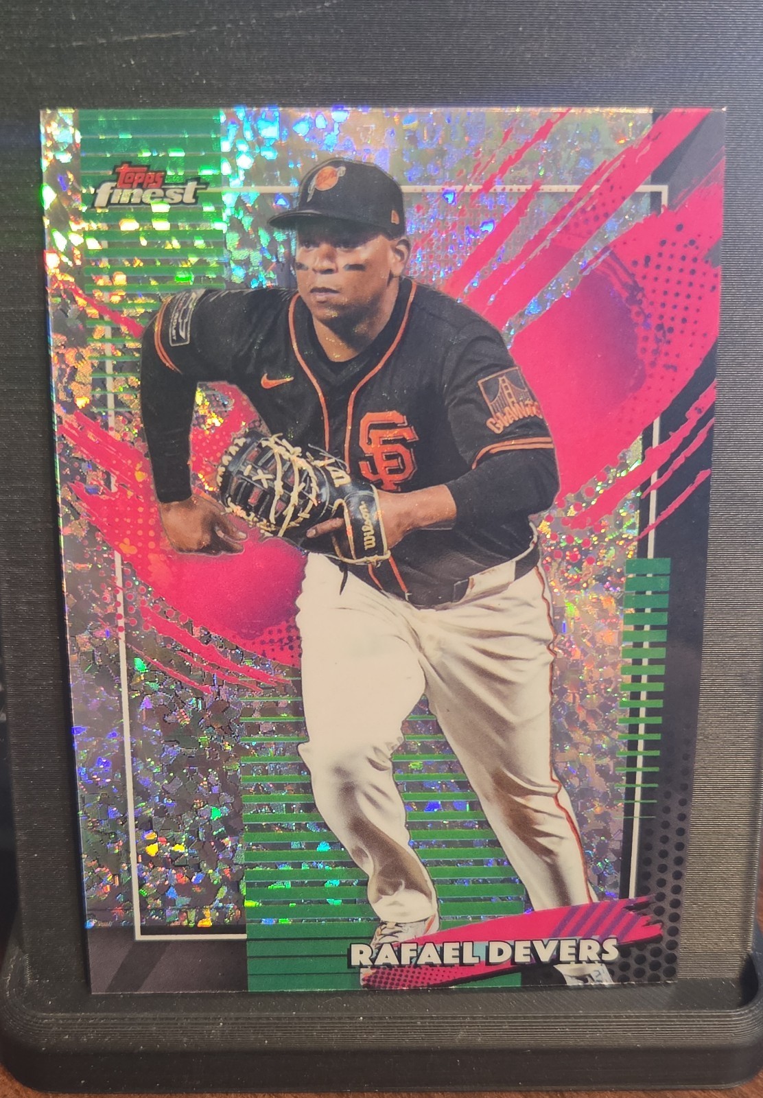 2026 Topps Finest Rare – Rafael Devers Mini Diamond Refractor Parallel SP #221