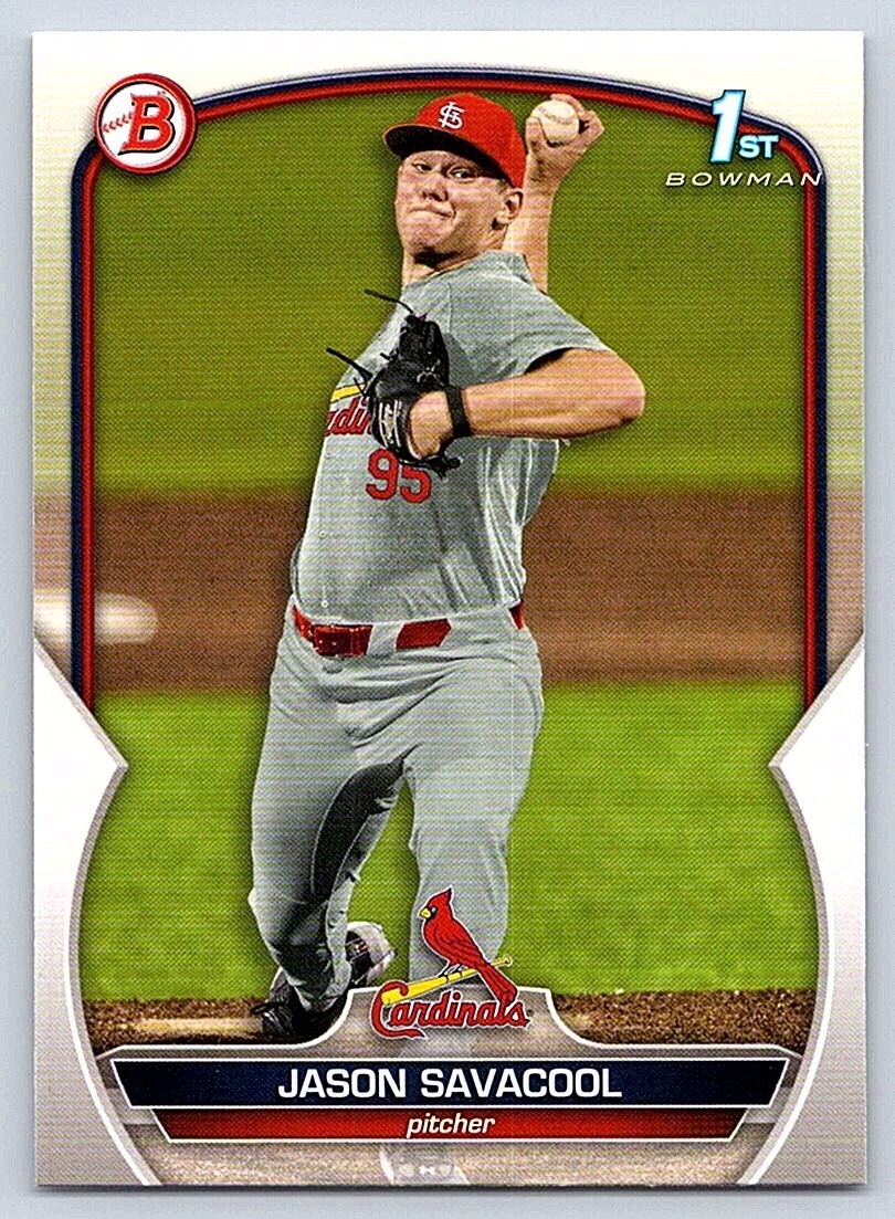JASON SAVACOOL CARDINALS RC 1st card 2023 BOWMAN DRAFT #BD-200