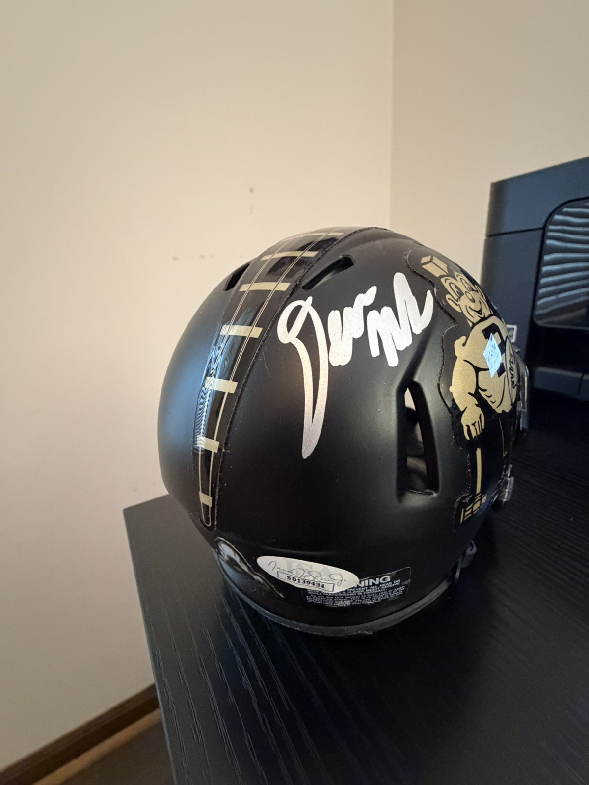 Devin Mockobee Purdue Boilermakers Signed Autographed Mini Helmet JSA N4