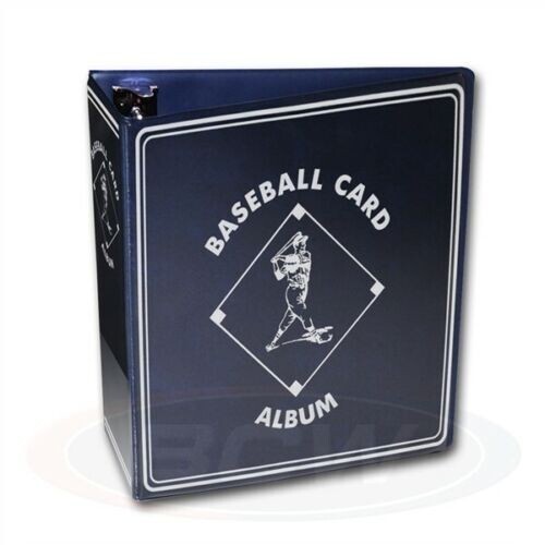 Case of 12 BCW Blue Baseball Card Collection 3″ D-Ring Albums binders books