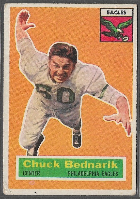 1956 Topps #28 Chuck Bednarik (HOF) (VGEX-EX) Philadelphia Eagles