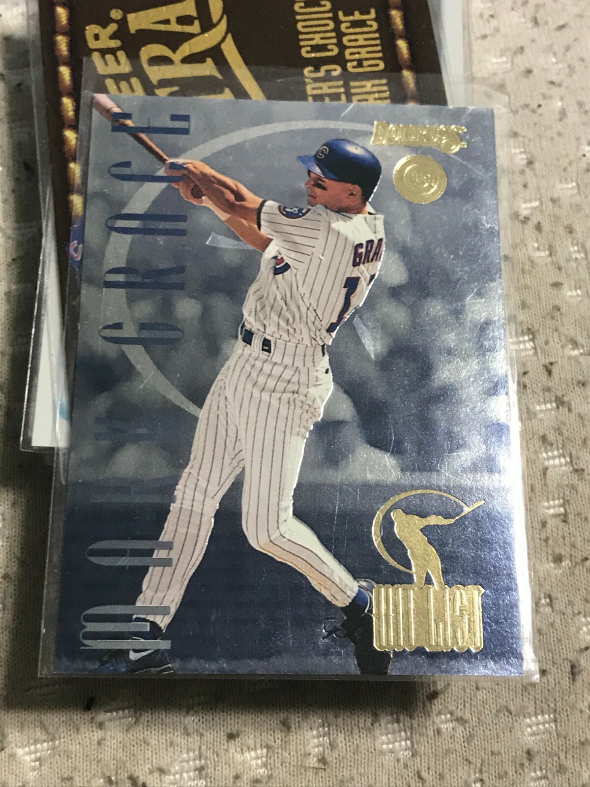 1996 Donruss Hit List #7 Mark Grace/10000 cubs!