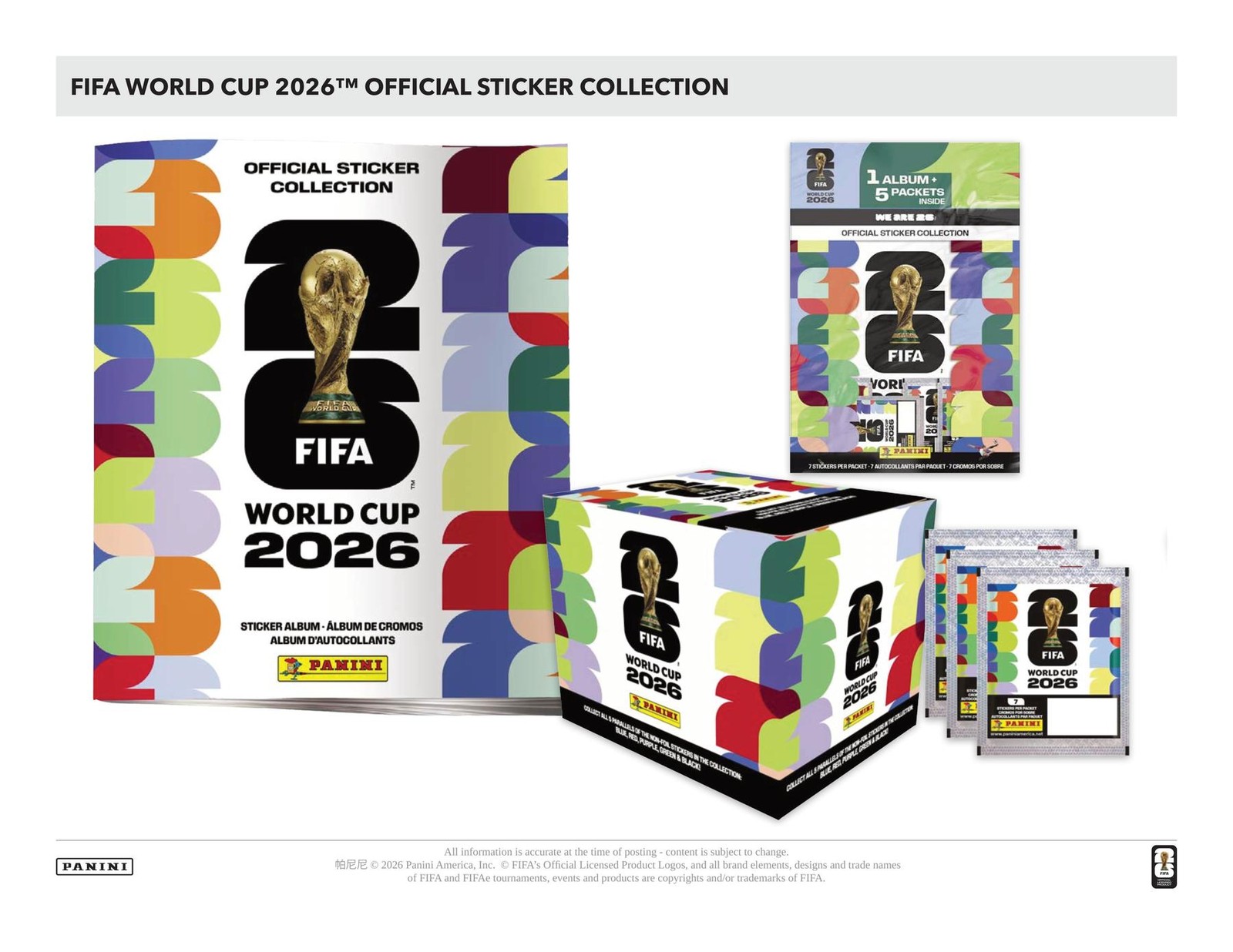 2026 PANINI FIFA WORLD CUP SOCCER 25-PACK STICKER BOX – US VERSION