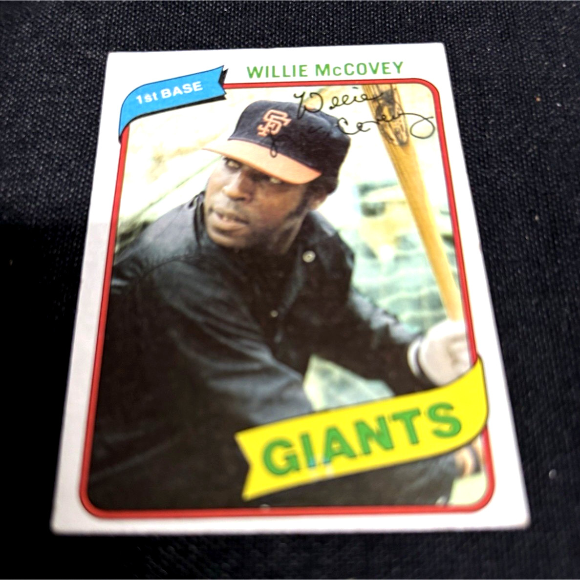 Topps 1980 Willie McCovey HOF #335 San Francisco Giants Autographed Card