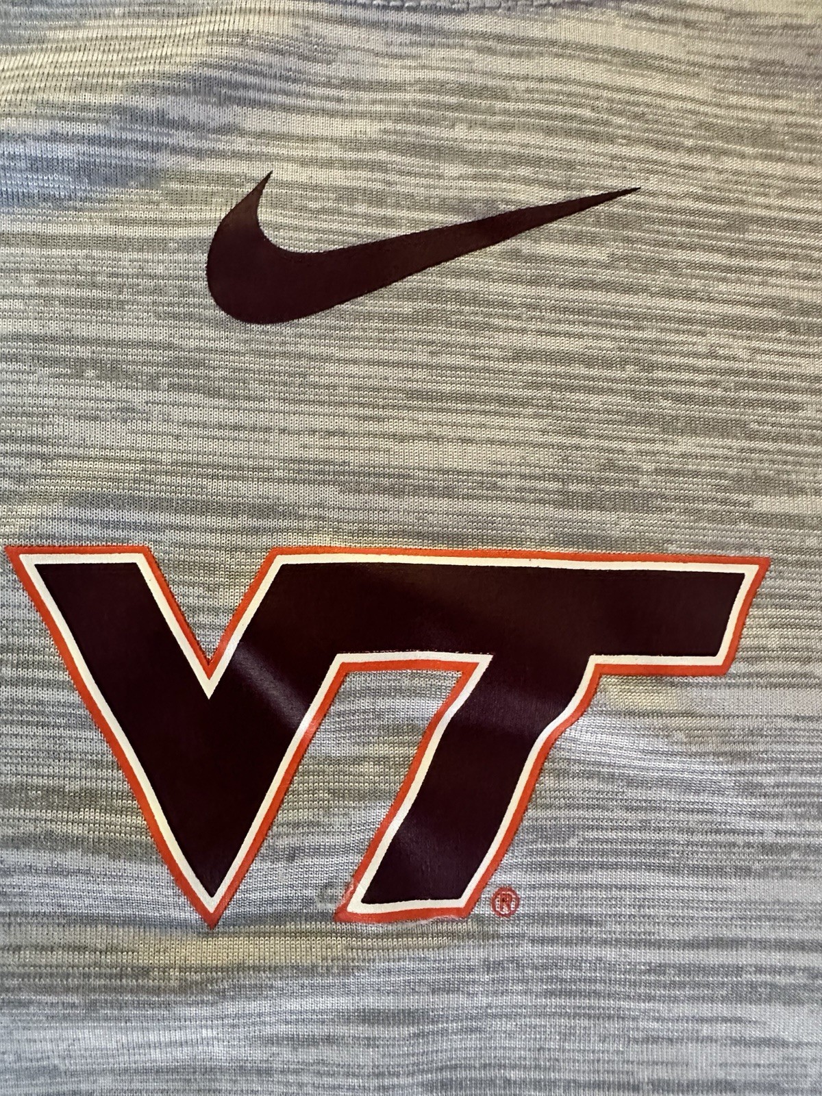 Nike Virginia Tech Hokies Dri-FIT Gray Long Sleeve Shirt 3XL
