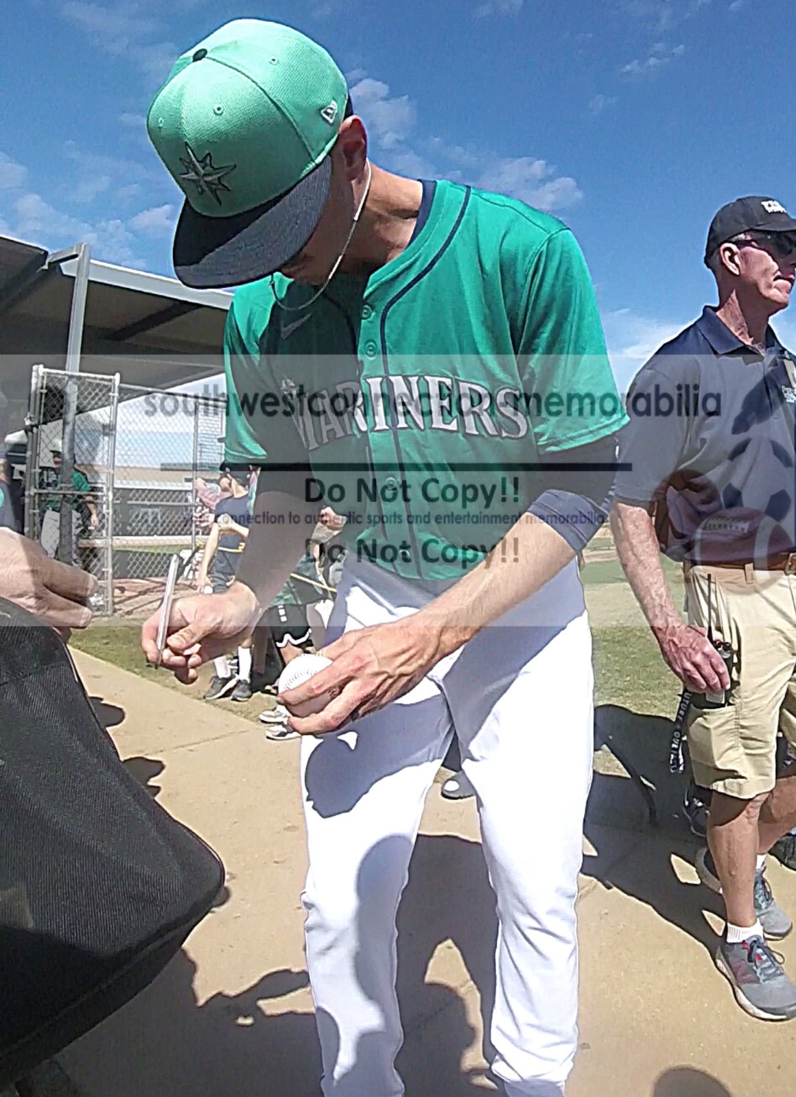 Emerson Hancock Signed Rawlings Baseball Seattle Mariners Exact Proof Photo COA