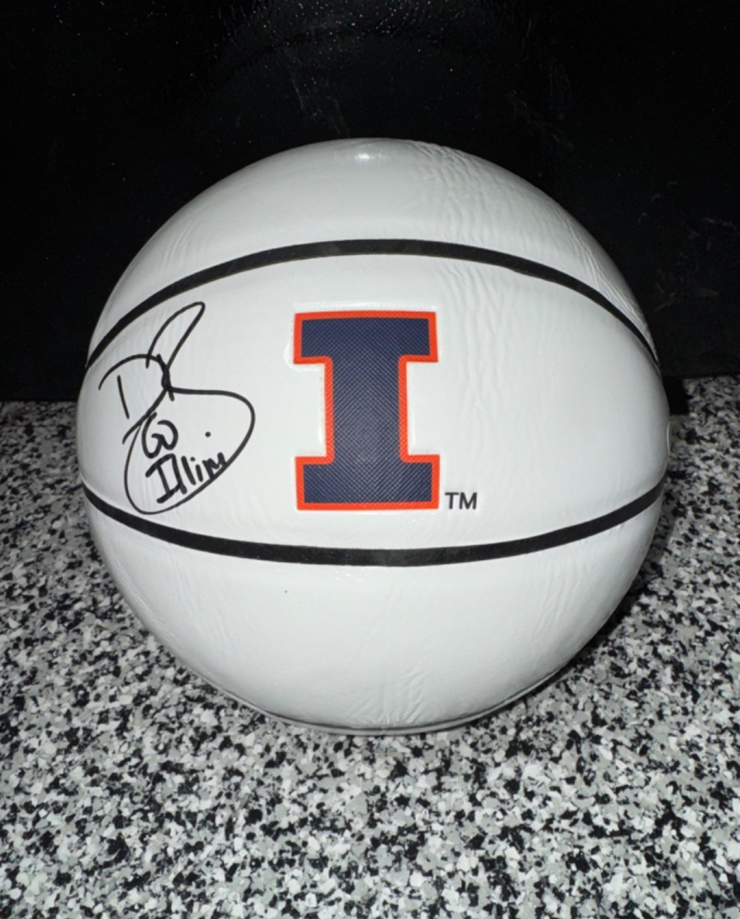 DEE BROWN signed autographed LOGO Basketball ILLINOIS FIGHTING ILLINI w/ COA JSA