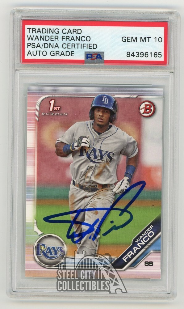 Wander Franco 2019 Bowman Autographed Card #BP-100 – PSA/DNA 10