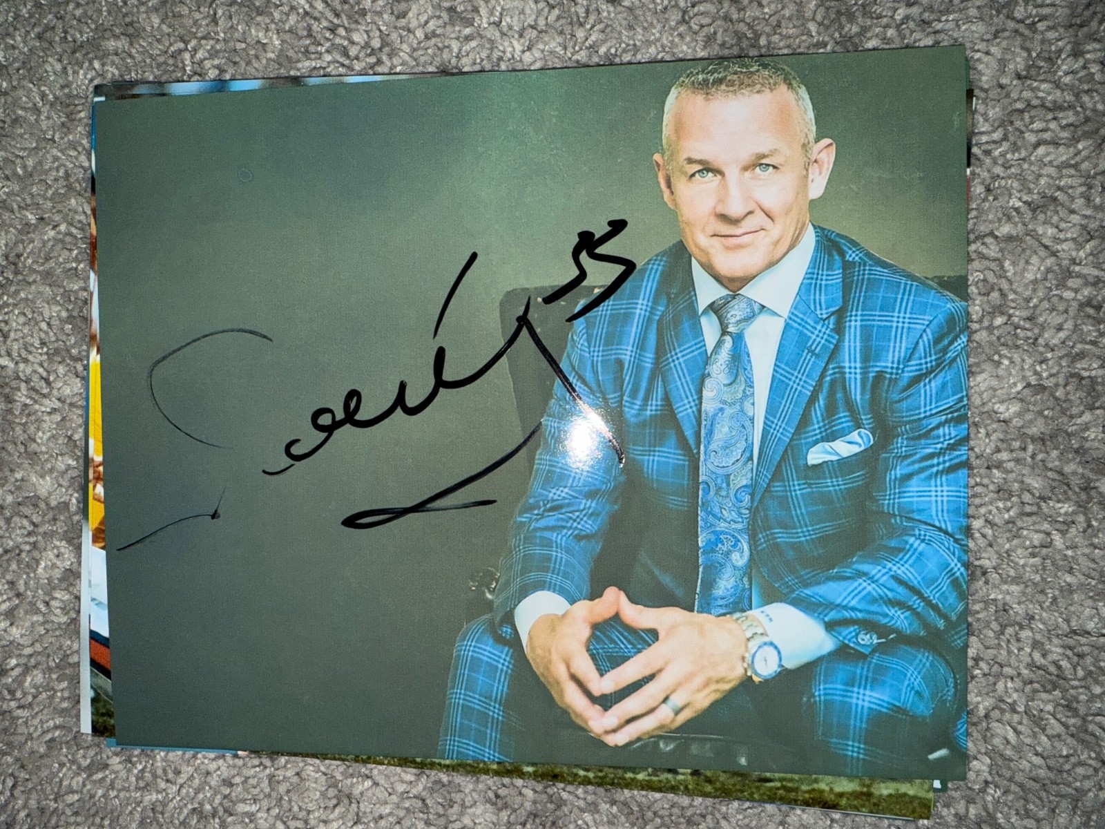 MERRILL HOGE espn signed PITTSBURGH STEELERS 8×10 photo NFL B