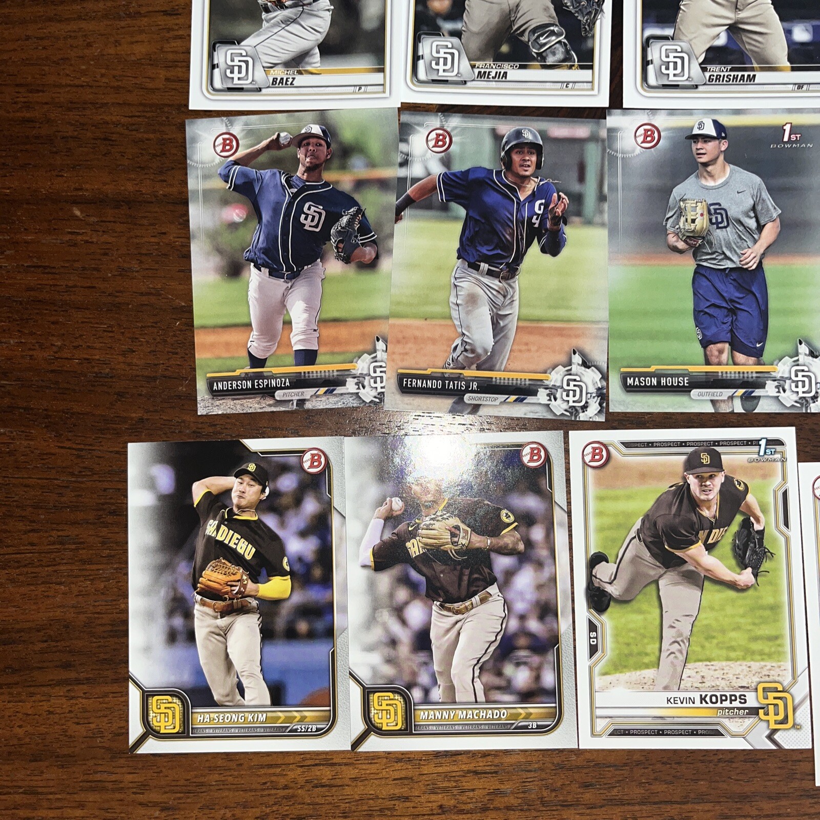 San Diego Padres Cards Includes Tatis, Mochado, Abrams, Hassell Option #1
