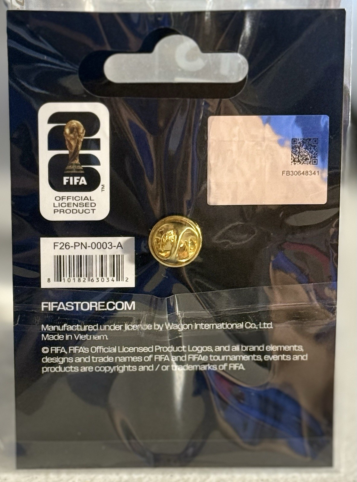 FIFA WORLD CUP 2026 GOLD LOGO PIN OFFICIALLY LICENSED *NEW* IN STOCK