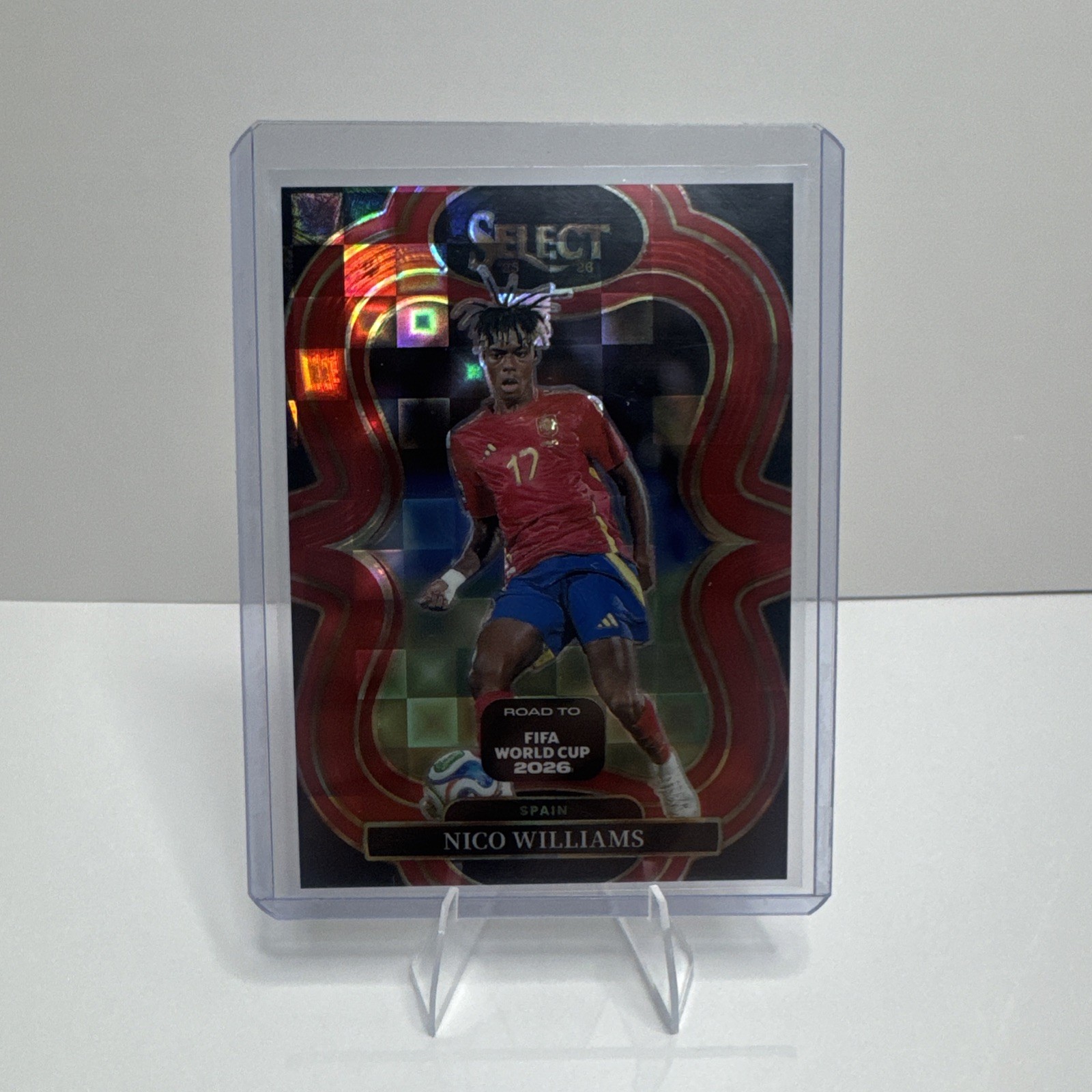2025-26 Panini Select Road to FIFA World Cup Nico Williams Red Prizm #170