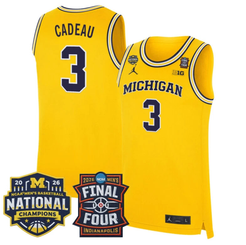 Michigan Wolverines Final Four National Champions Basketball Jersey Stitched