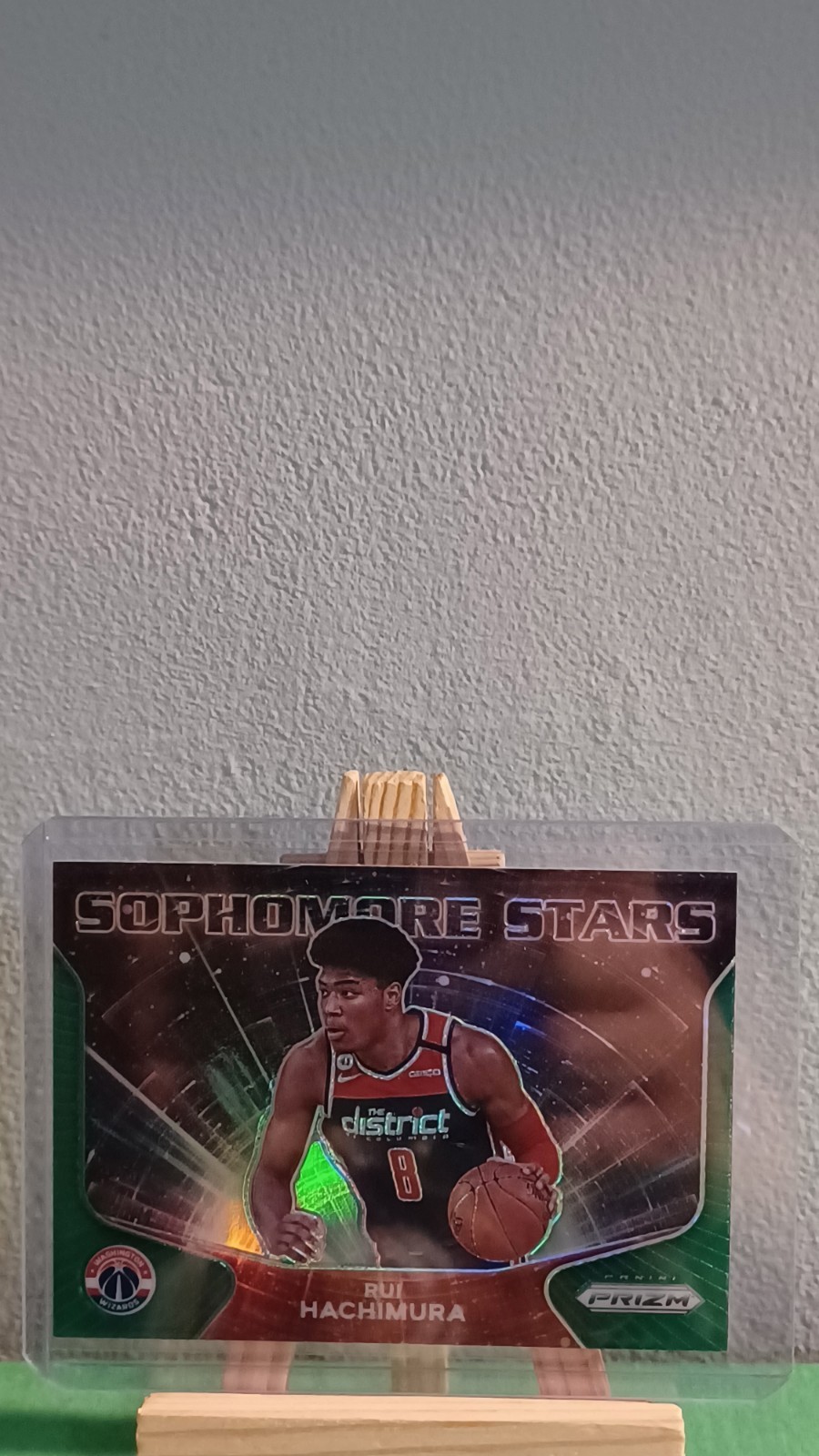 2020-21 Panini Prizm Sophomore Stars #1 Rui Hachimura Green Prizm Wizards NBA