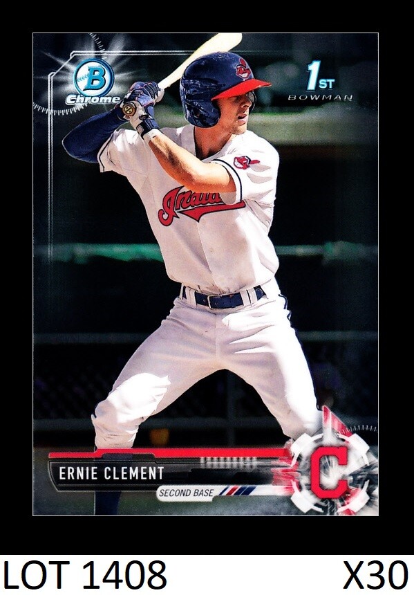 1-2017 BOWMAN CHROME DRAFT ERNIE CLEMENT Blue Jays CARD#88 QTY