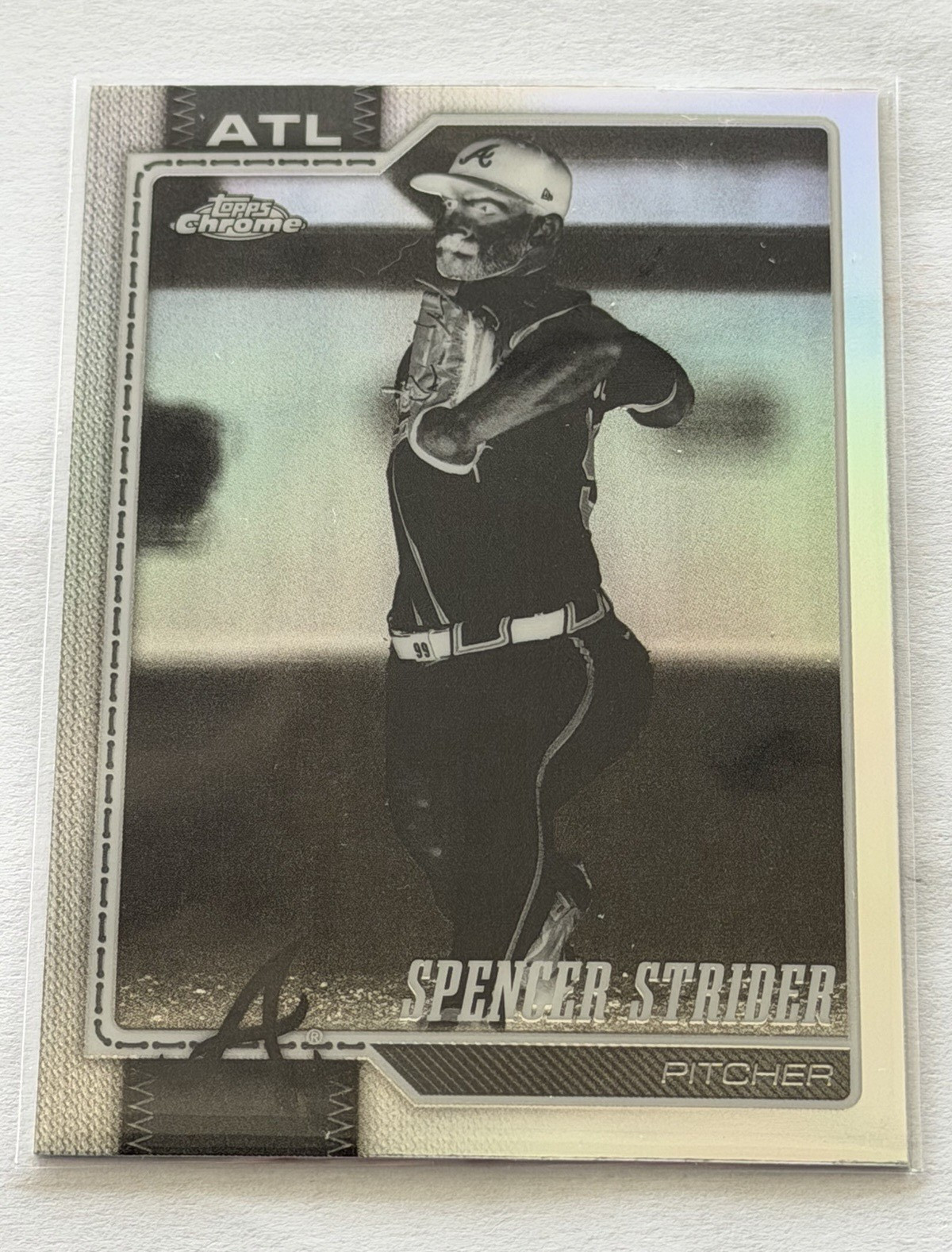 Topps Chrome 2026 – Spencer Strider Negative Refractor – Braves