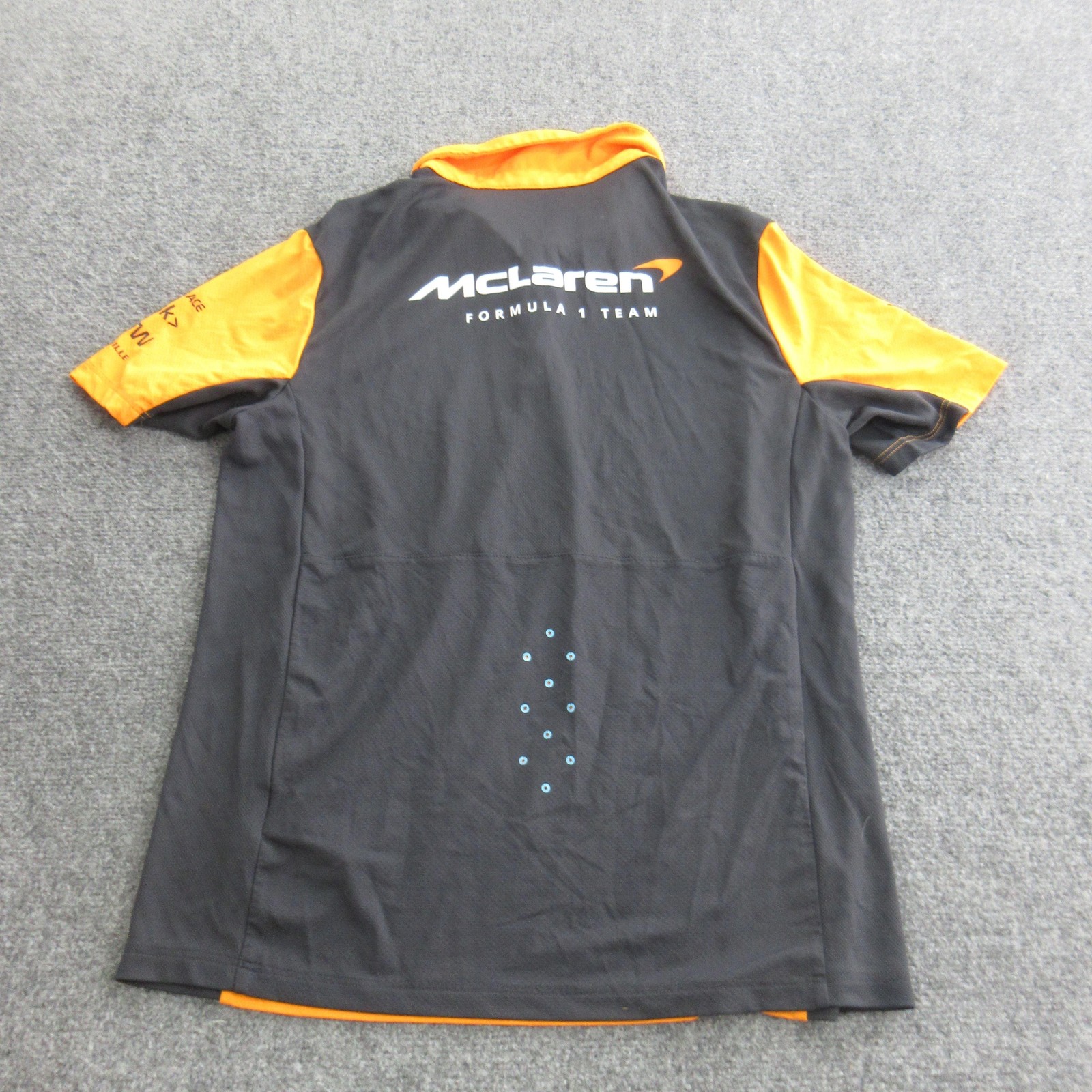 McLaren Formula 1 Team Polo Shirt Mens Medium Orange Racing Castore OKX Dell