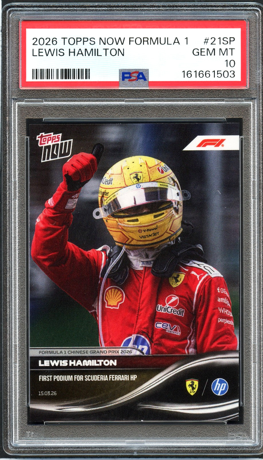 2026 Topps Now Formula 1 F1 Lewis Hamilton #21SP Image Variation