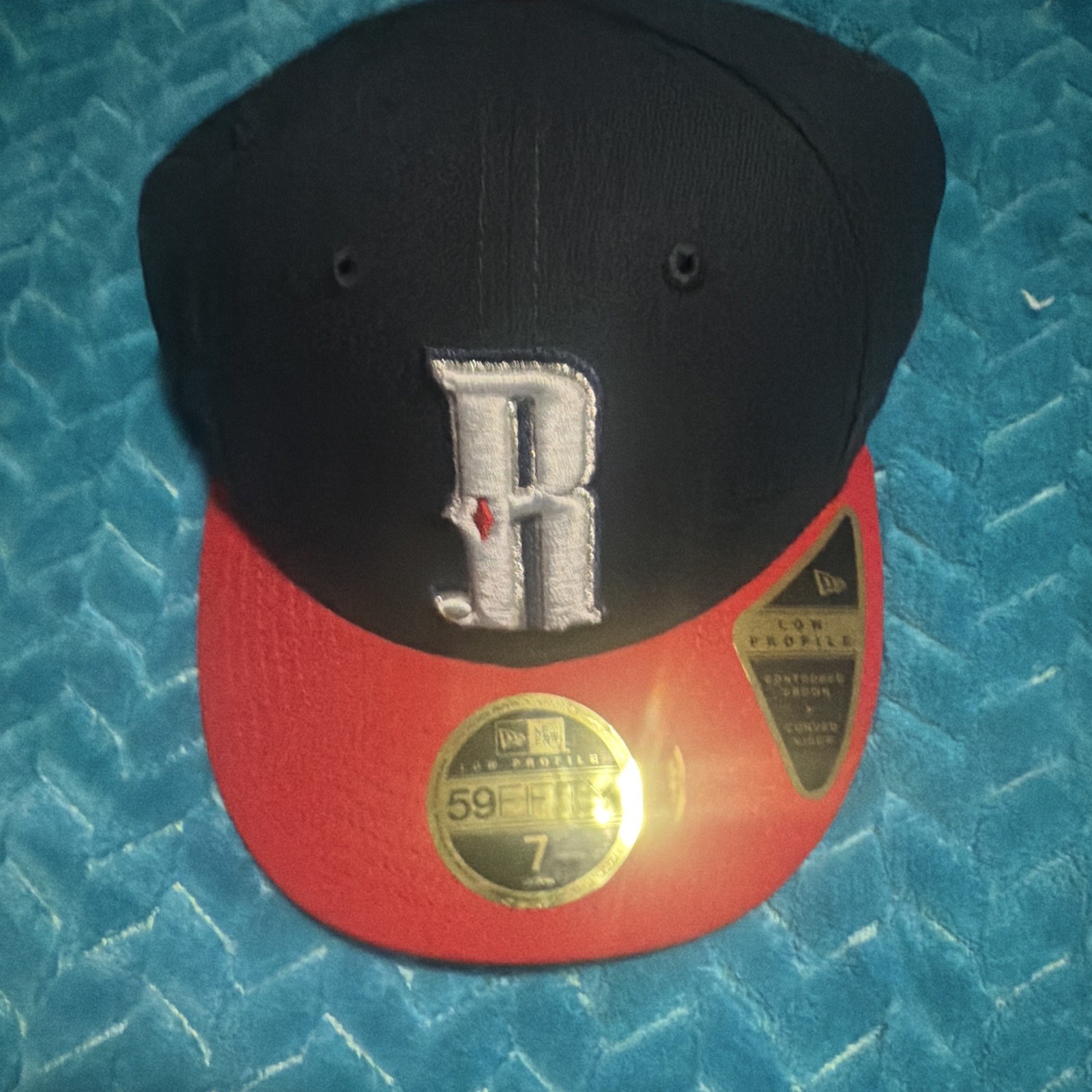 New Era Reno Aces MLB Baseball Cap Hat 59FIFTY Fitted Black/Red R Logo 7