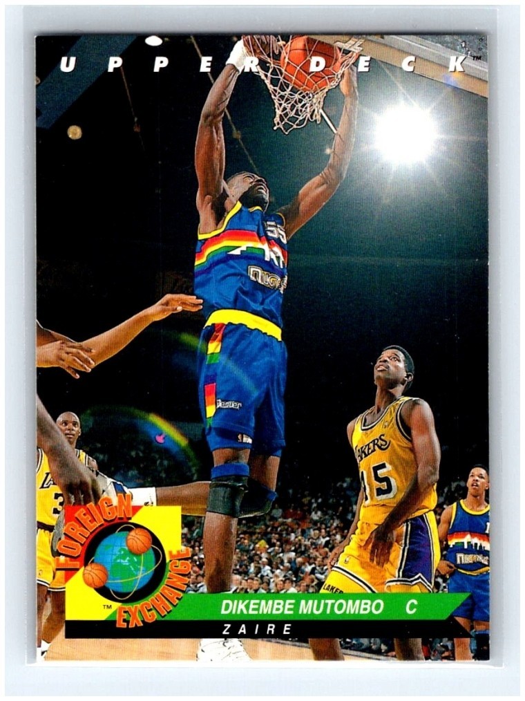 1992-93 Upper Deck International (Italian) Dikembe Mutombo #79 Denver NBA HOF