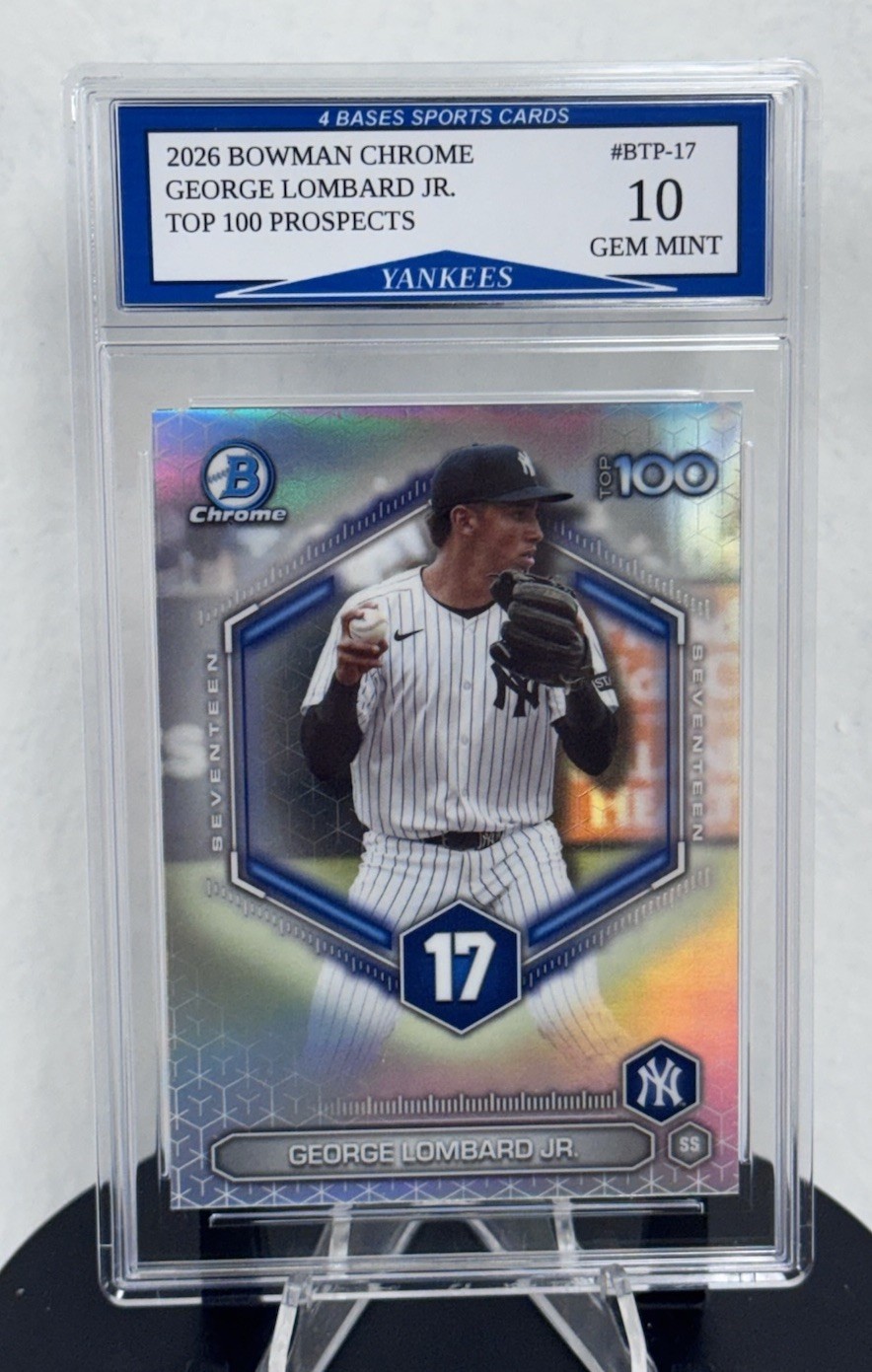 2026 Bowman George Lombard Jr. Top 100 Prospects Rookie Card #BTP-17 Gem Mint 10