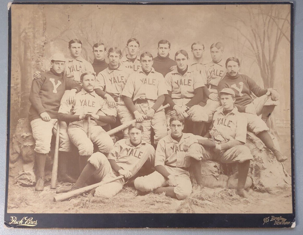1894 YALE BULLDOGS BASEBALL TEAM LARGE 10-1/2” X 14” CABINET PHOTO