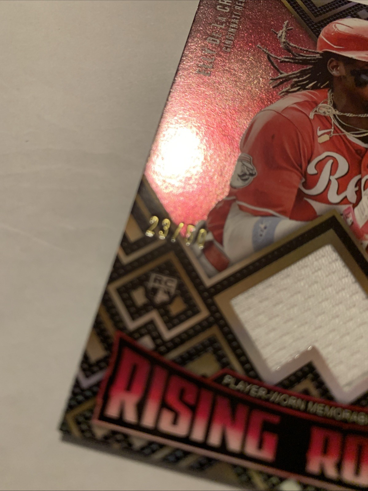 2024 Topps Update Elly De La Cruz Rising Rookie Relic Red /50 #RRR-ED