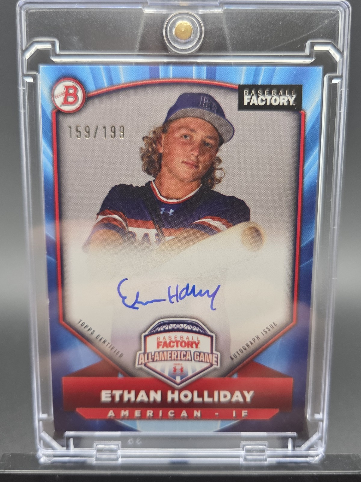 2026 Bowman Ethan Holliday All-America Game Auto Autograph #/199 Rockies