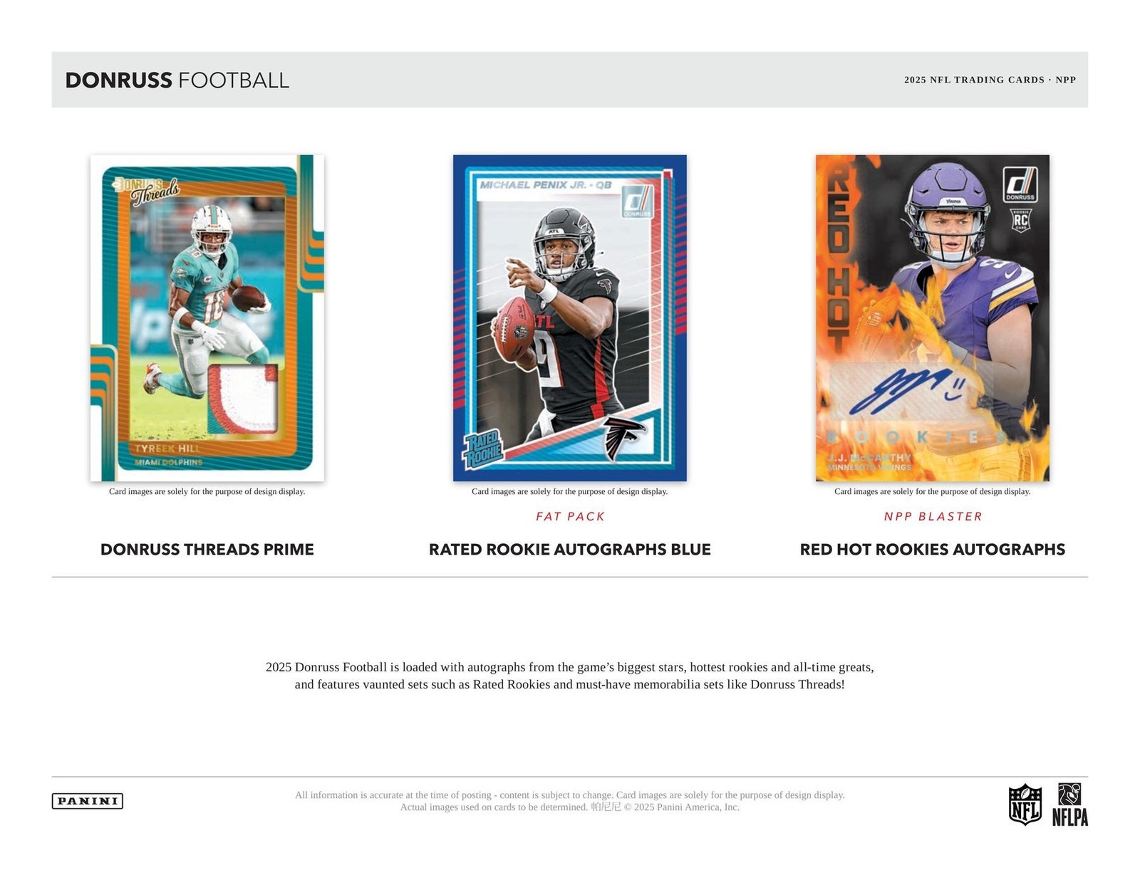 2025 Panini Donruss NFL Football Factory Sealed Retail Box