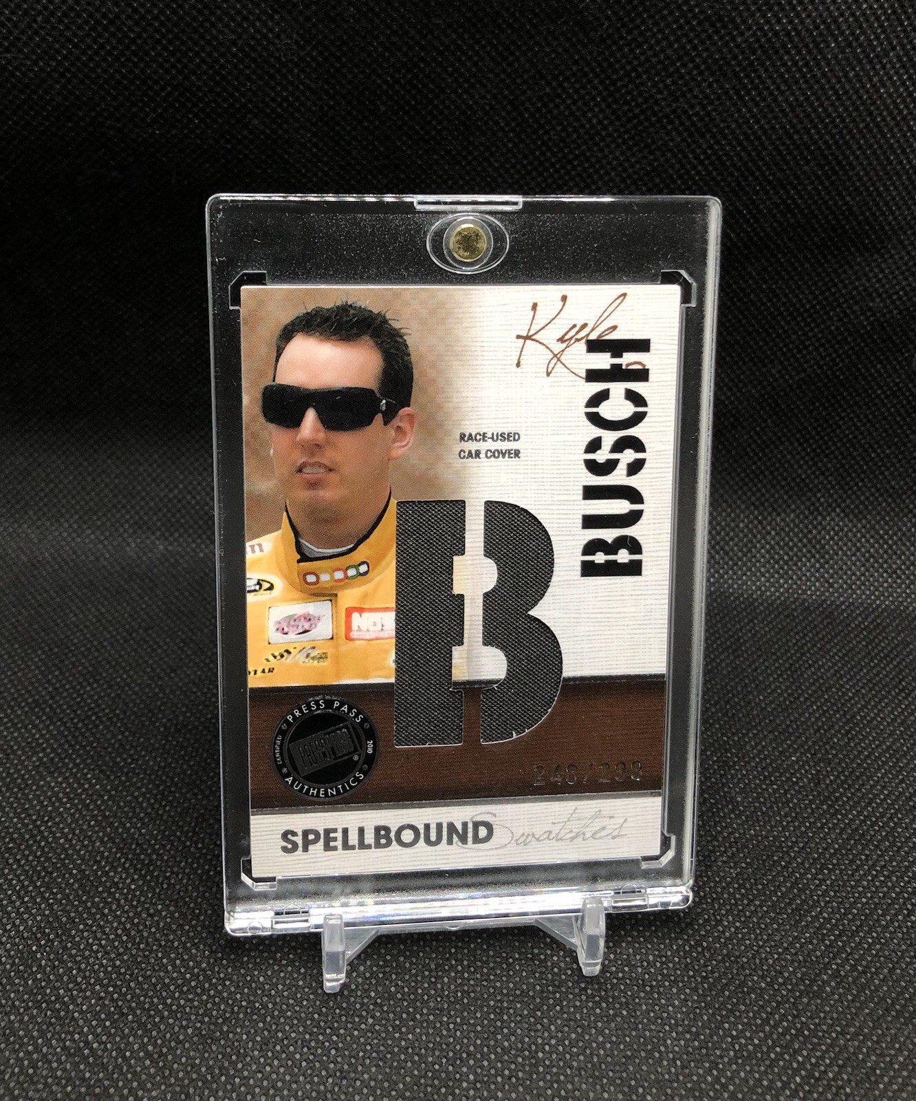 2010 Press Pass Kyle Busch COMPLETE SPELLBOUND PATCH SET /299 IN 5 CARD FRAME 🙏