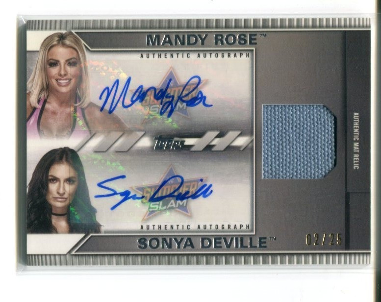 2021 Topps WWE Undisputed Mandy Rose Sonya Deville Match-Up Dual Auto Relic /25