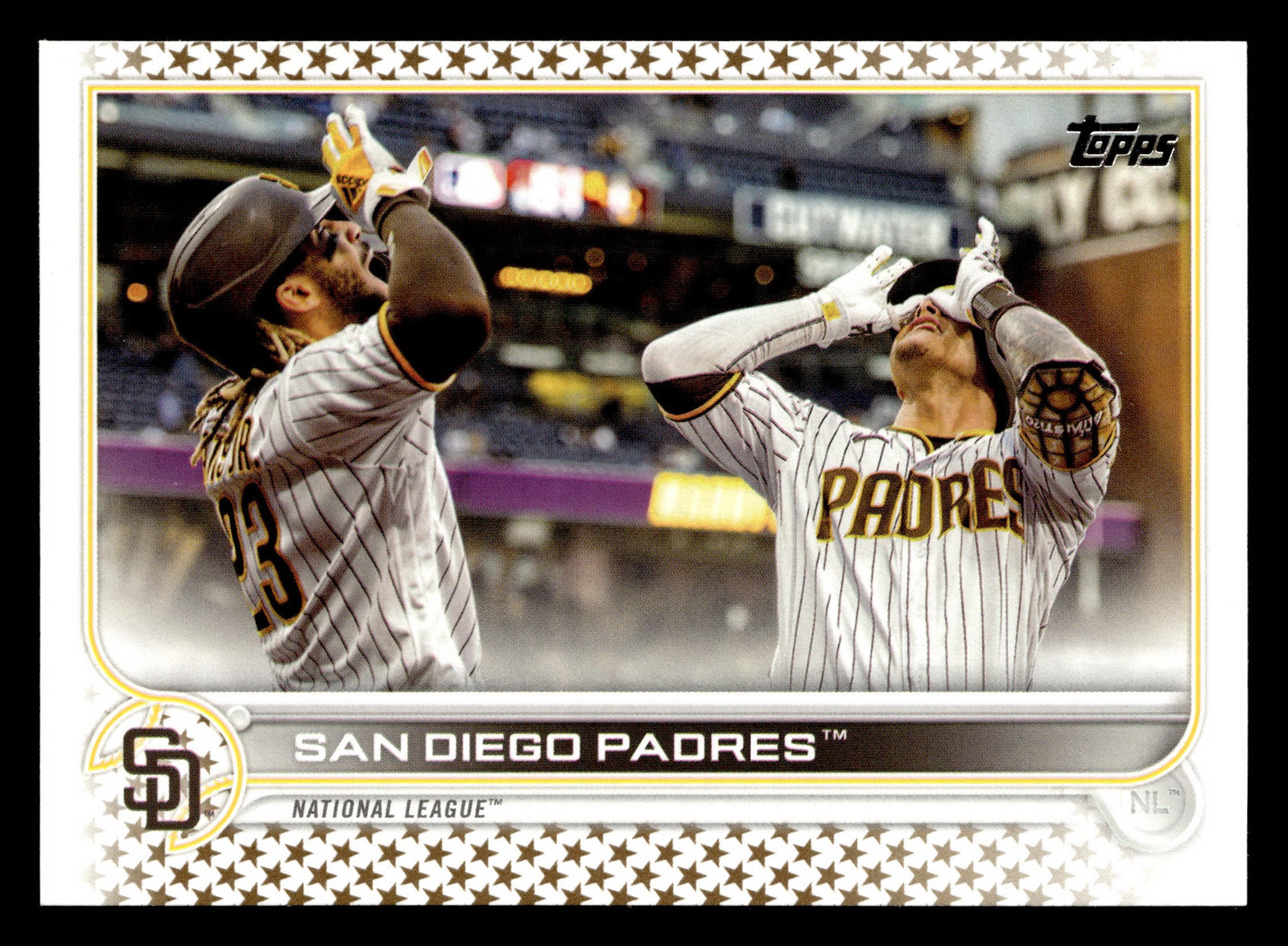 San Diego Padres 2022 Topps GOLD STAR SP #124 San Diego Padres