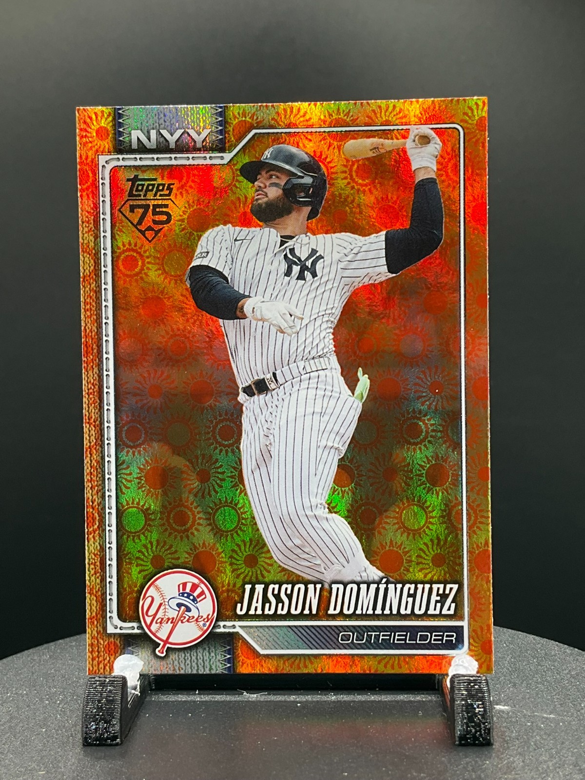 2026 Topps Series 2 Orange “SUN” Holo Foil Parallel #533 Jasson Domínguez, NYY