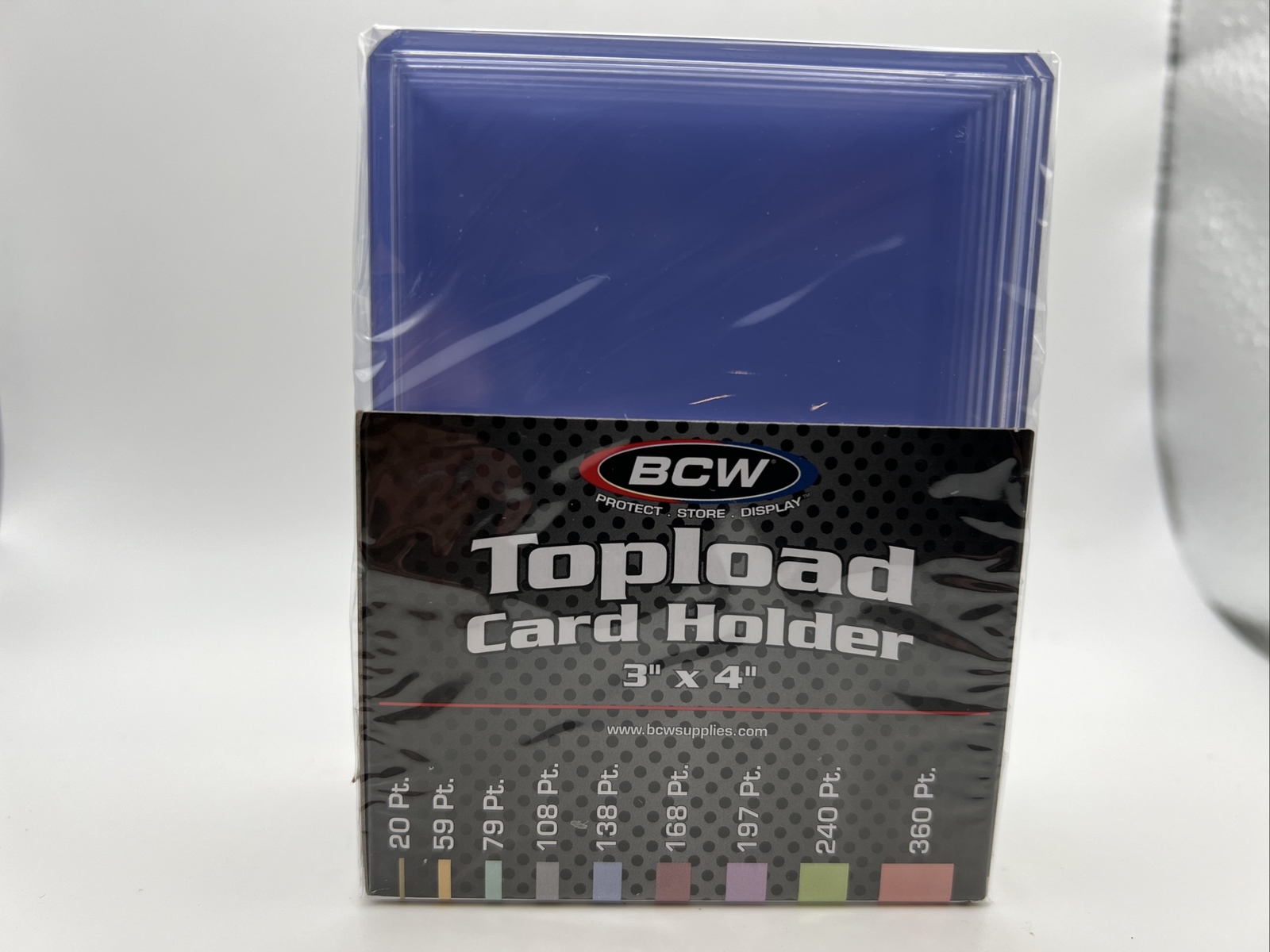 BCW 3X4 Thick Card Toploaders 1 Pack of 10 for up to 108pt Cards