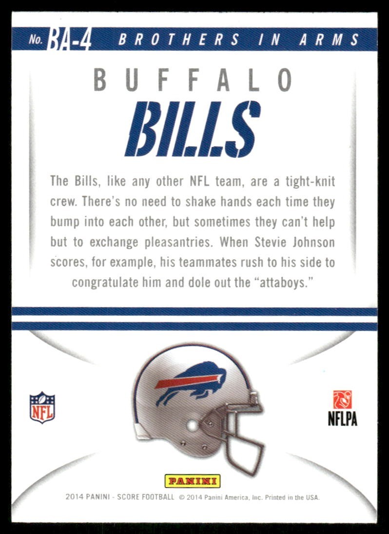 2014 Panini Score Brothers in Arms #BA-4 Buffalo Bills football card
