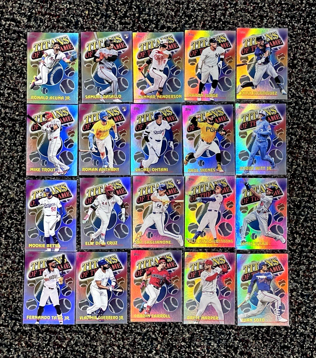 2026 Topps Series 1 Titans of the Game Complete Set #TOG-1-TOG-20
