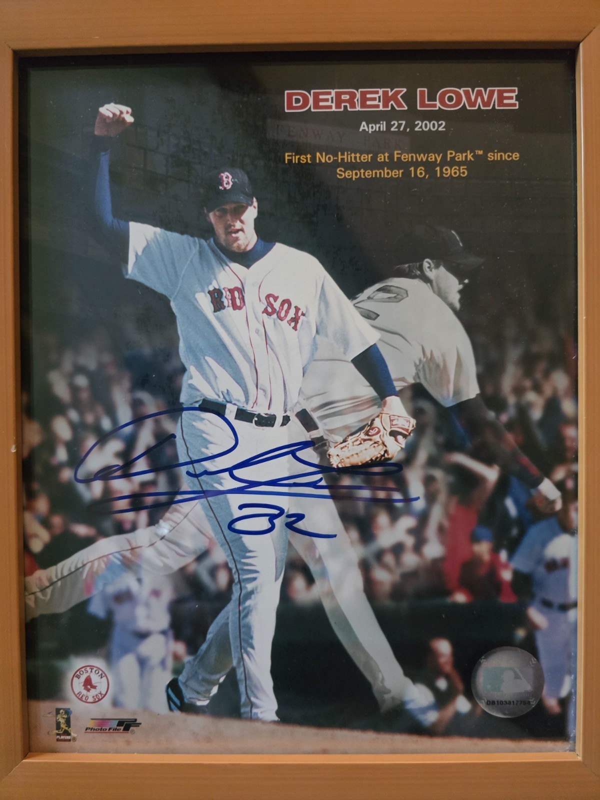 8×10 Signed Photo Derek Lowe April 27 2002 No-Hitter Boston Red Sox Autograph