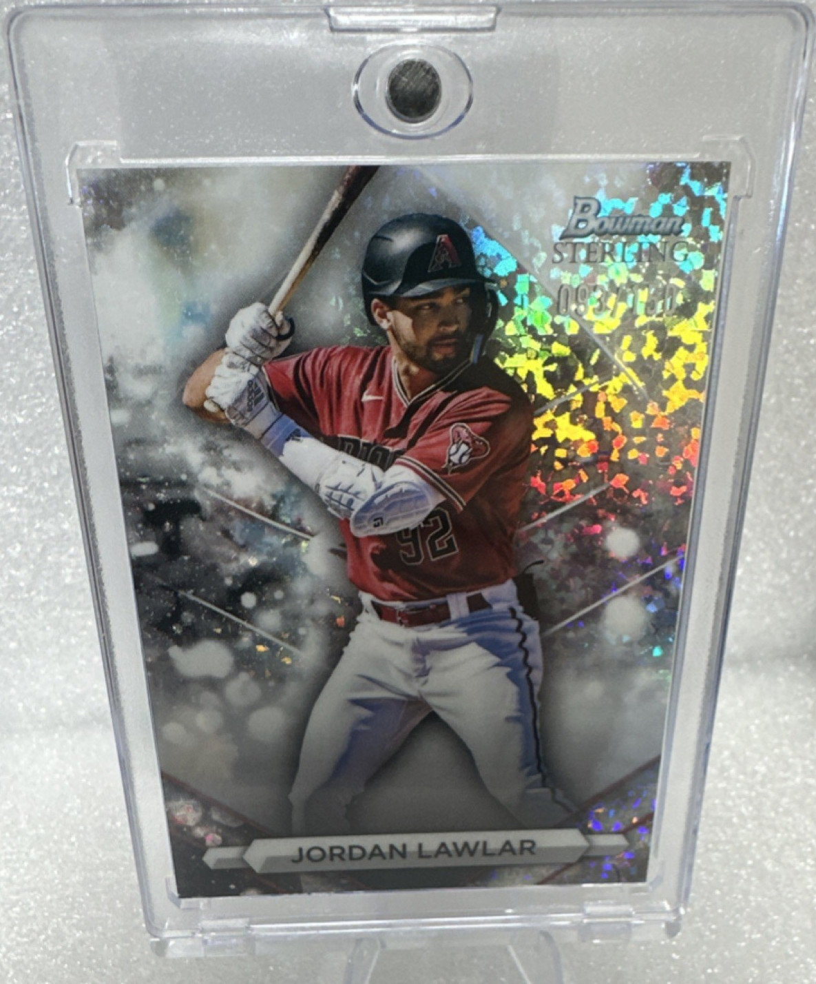 2023 Topps Bowman Sterling Prospects Jordan Lawlar Speckle Refractor #BSP-53 /99