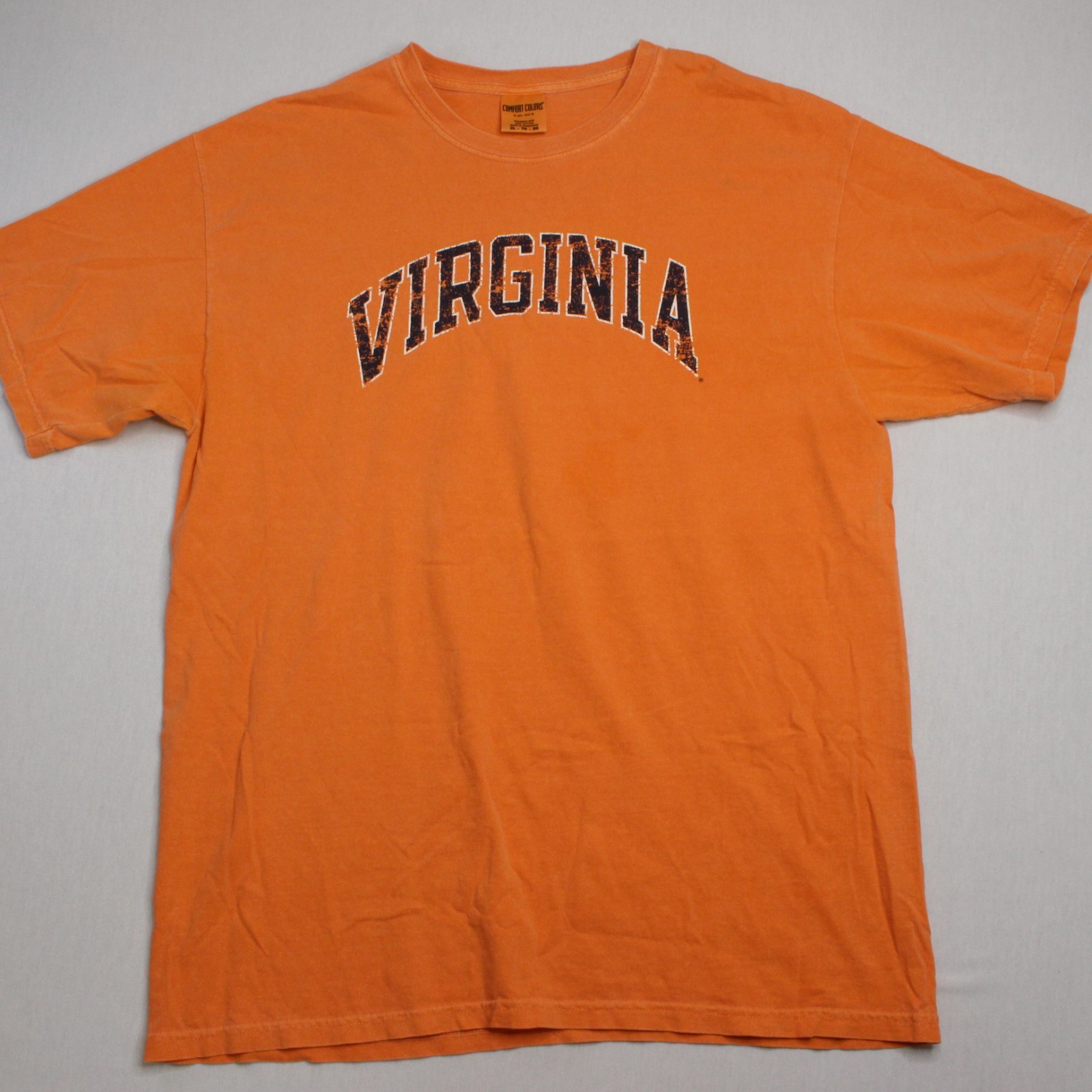 Vintage University Of Virginia Comfort Colors Men’s T Shirt 100% Cotton Orange