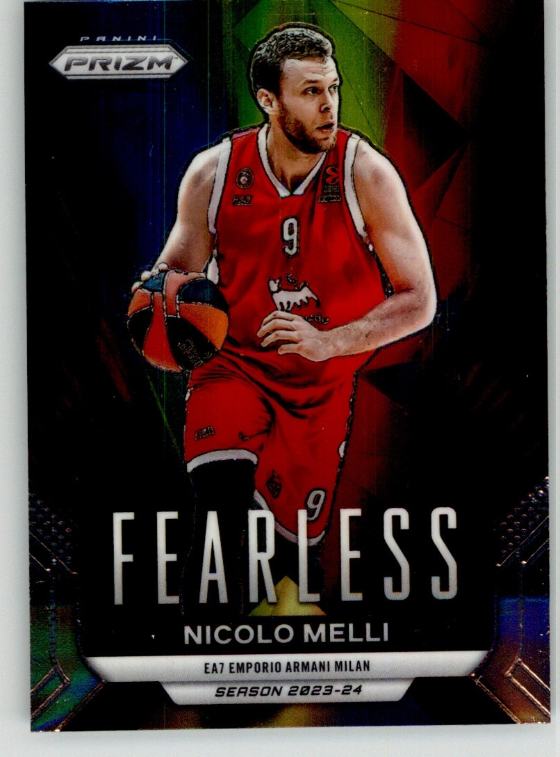 Nicolo Melli 2023-24 Prizm EuroLeague Fearless 10 EA7 Emporio Armani Milan