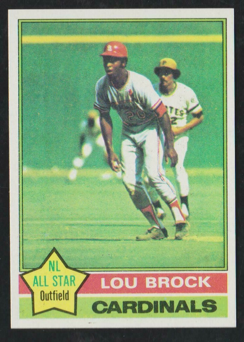 1976 TOPPS BASEBALL #10 LOU BROCK NMMT SHARP BLAZER – FREE SHIPPING