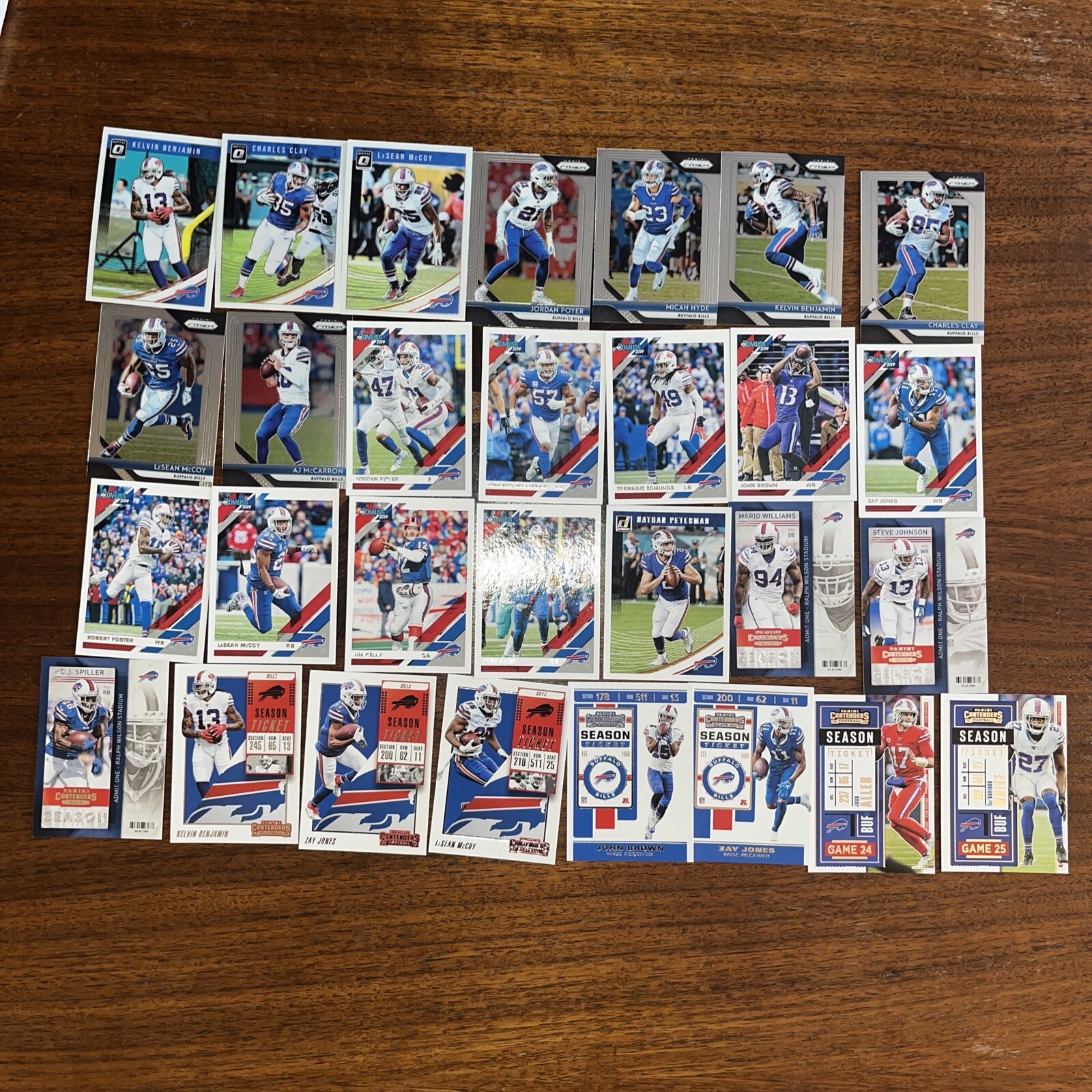 Buffalo Bills Cards Includes Allen, Kelly, Poyer, Hyde Option #1