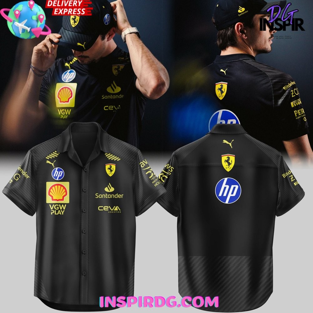 Scuderia Ferrari HP Italian GP 2024 Black Hawaiian Shirt, men top, fan gift