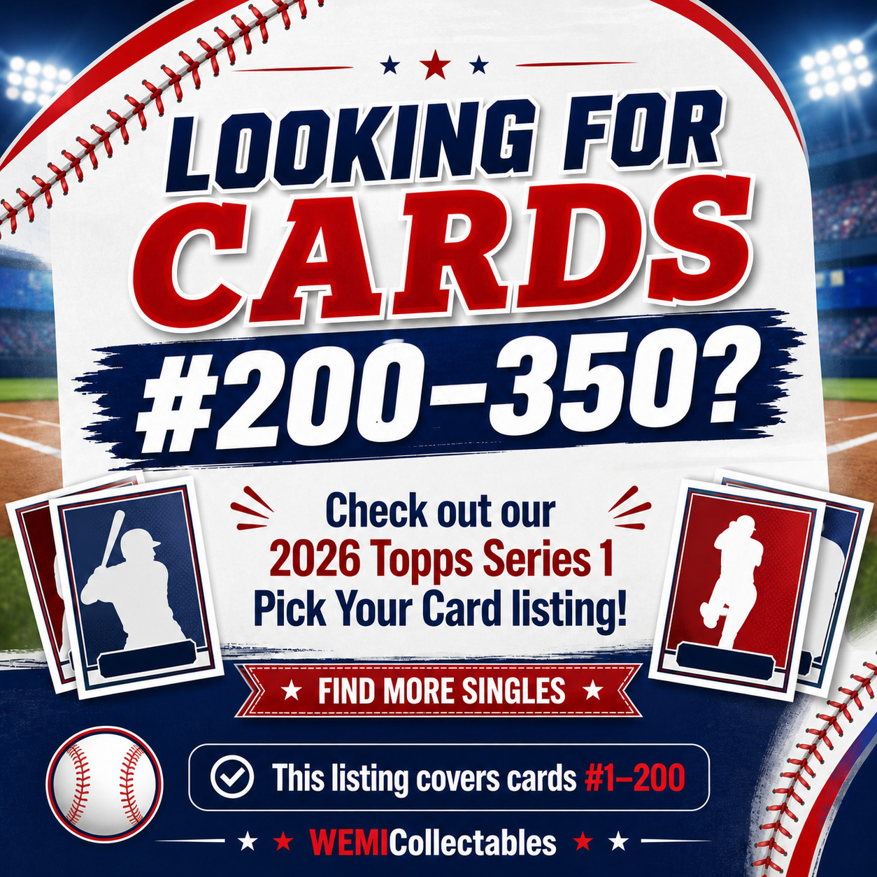 2026 Topps Series 1 MLB Pick Your Card #1-200 Base RC Future Stars League Leader