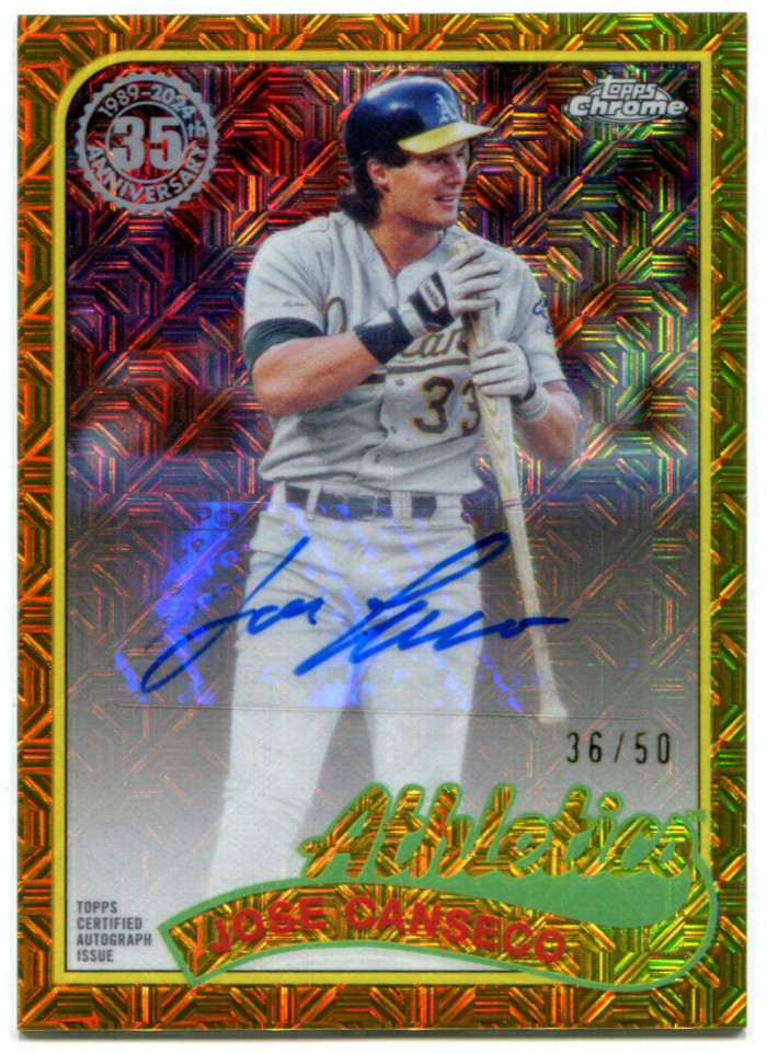 2024 Topps Series 2 Jose Canseco Silver Pack Mojo Gold Auto SP 36/50 Athletics