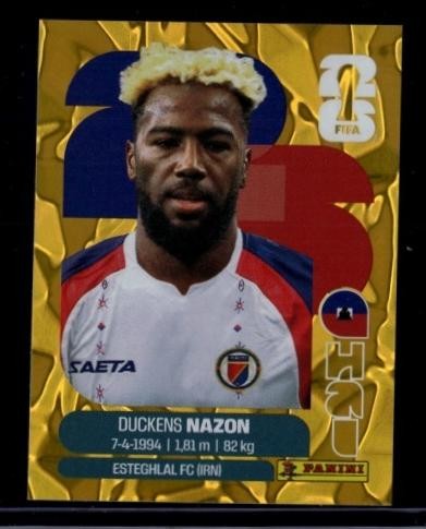 2026 Panini World Cup Sticker Collection Duckens Nazon Haiti Gold Crumple