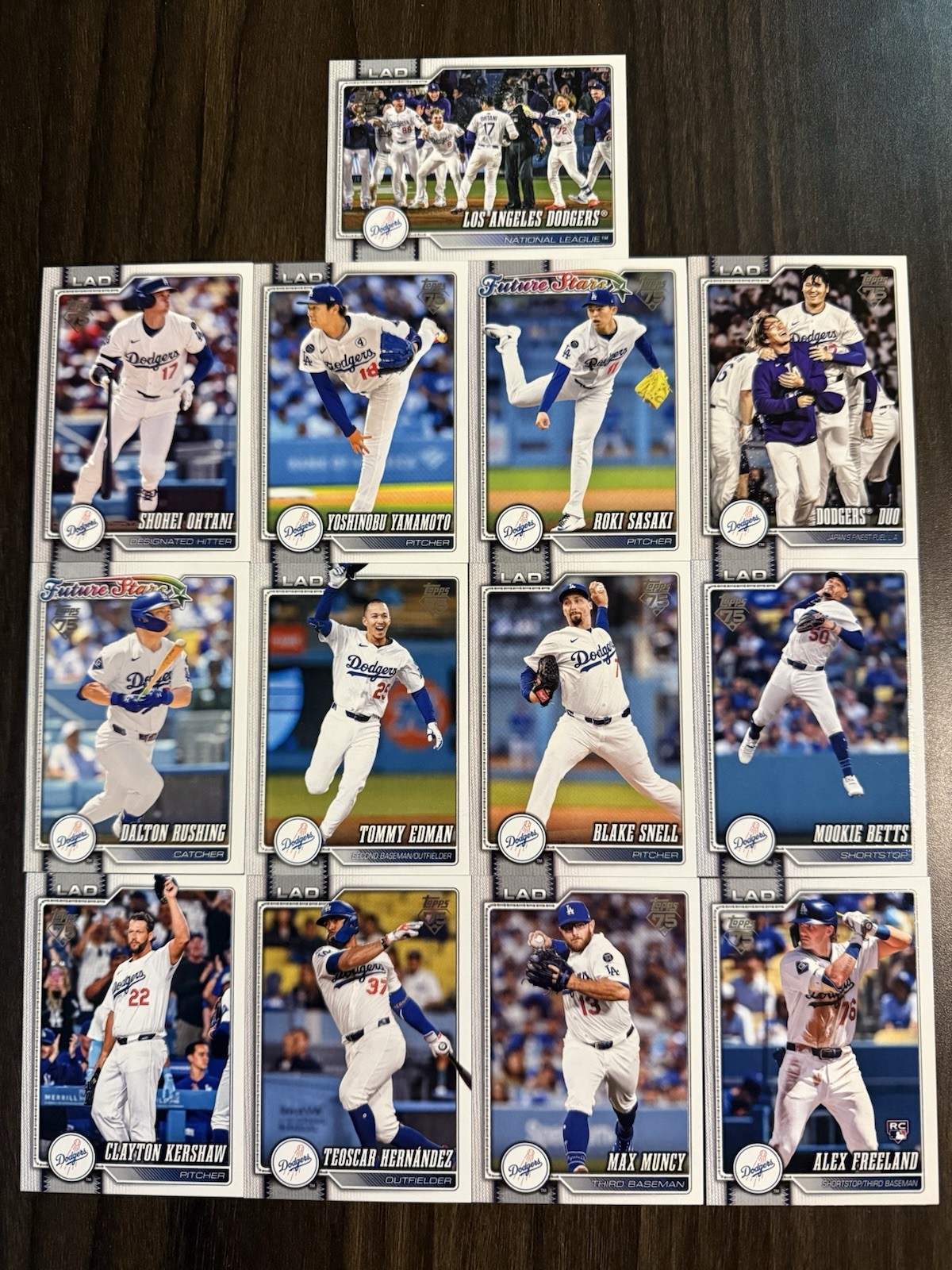 2026 Topps Series One Los Angeles Dodgers Complete Team Set (13 Cards) Rookie RC