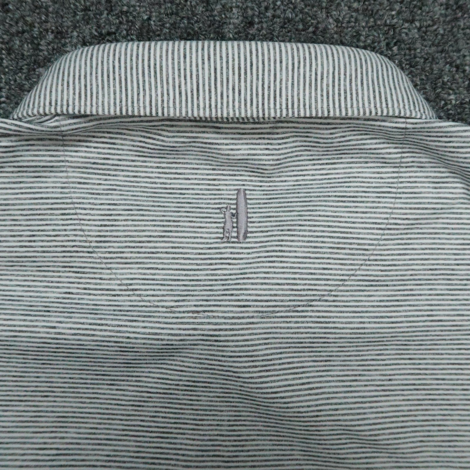 Arkansas Razorbacks Shirt Mens Medium Gray White Johnnie O Lyndonn Striped Polo