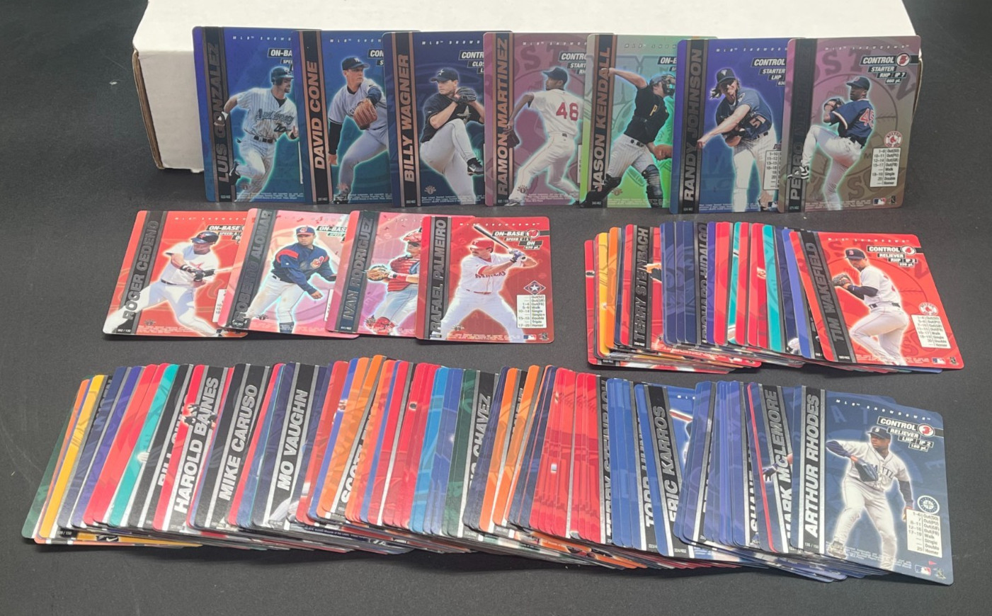 Lot of 188 – MLB Showdown 2000 1st Edition – 144/462 w/ 11 Holos, 34 Duplicates